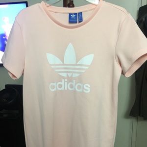 ADIDAS pink tee shirt dress